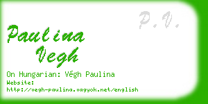 paulina vegh business card